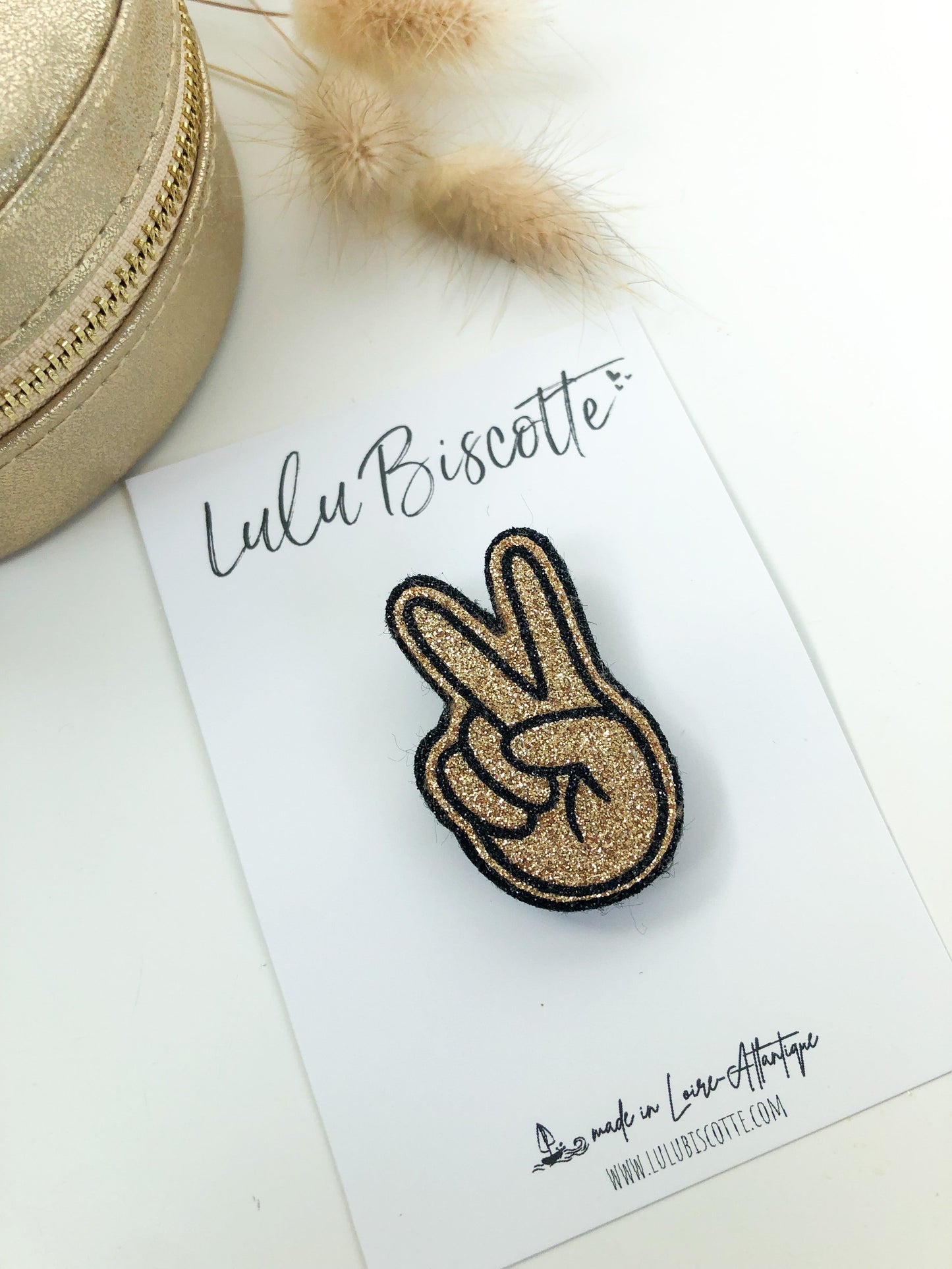 Broche pailletée "Raoul"
