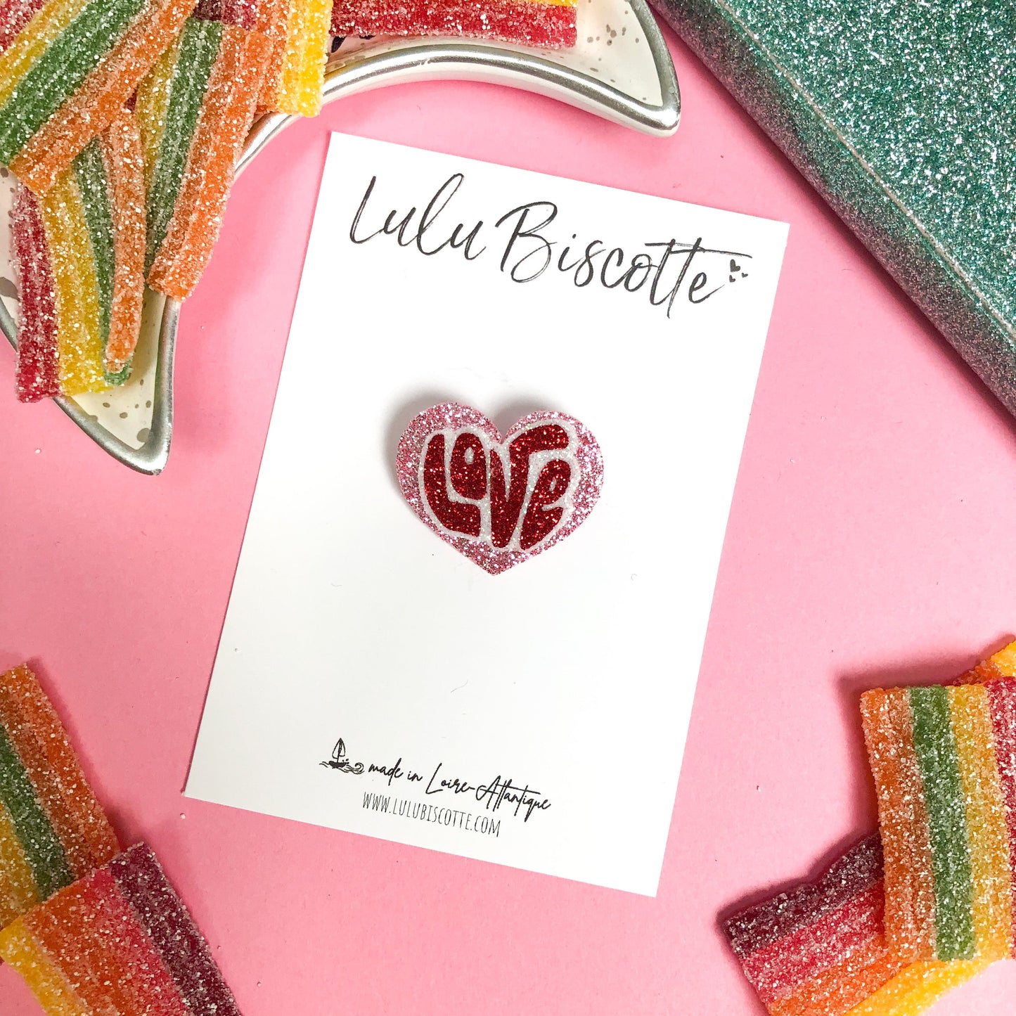 Broche pailletée "Kelly"