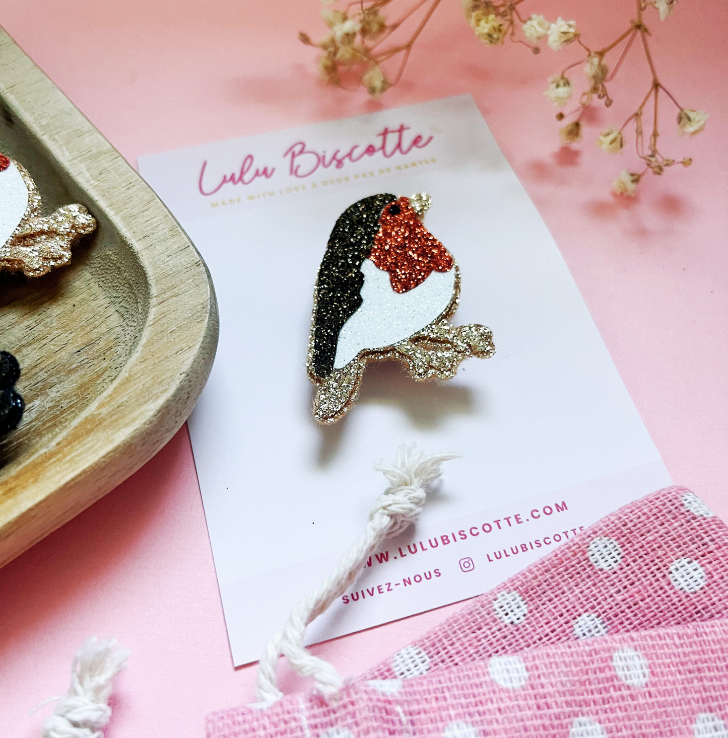 Broche pailletée "GEORGE"