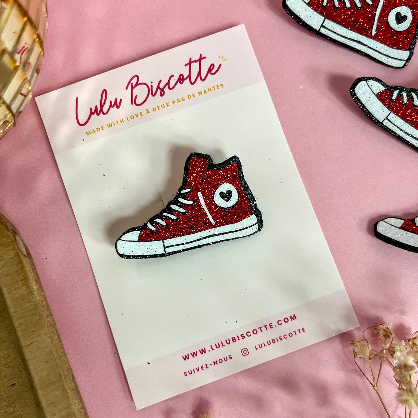 Broche pailletée "CHUCK"