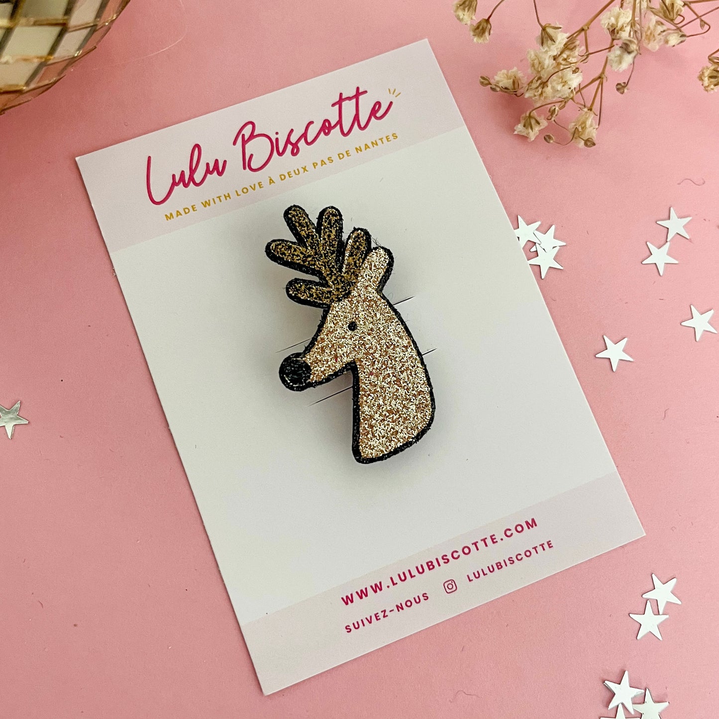 Broche pailletée "HERVE"
