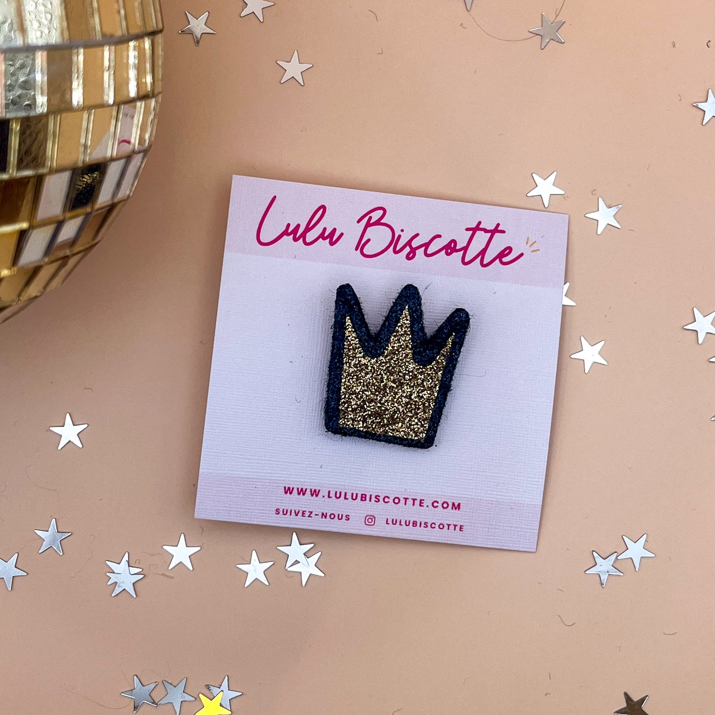 Pin's pailleté COURONNE