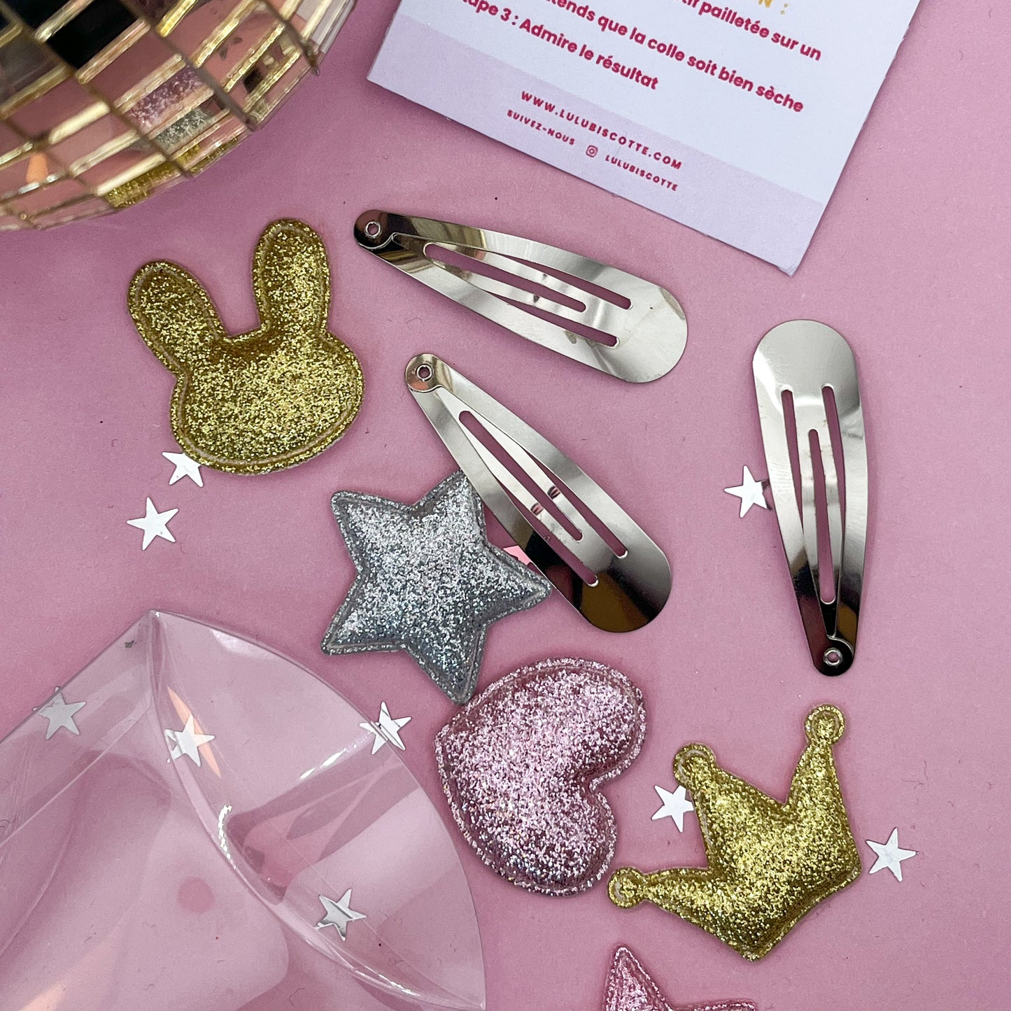 Kit créatif Barrettes pailletées