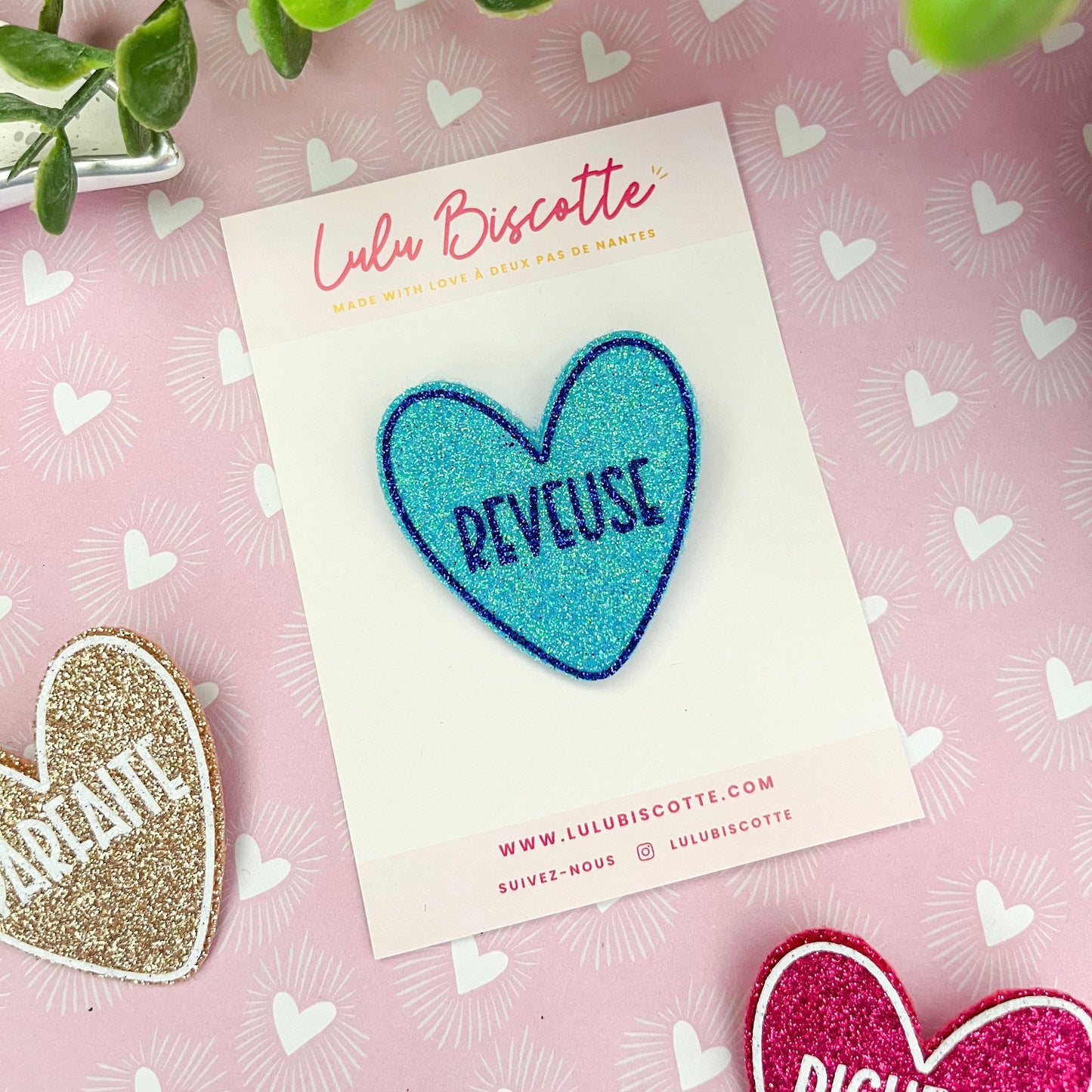 Broche pailletée "REVEUSE"