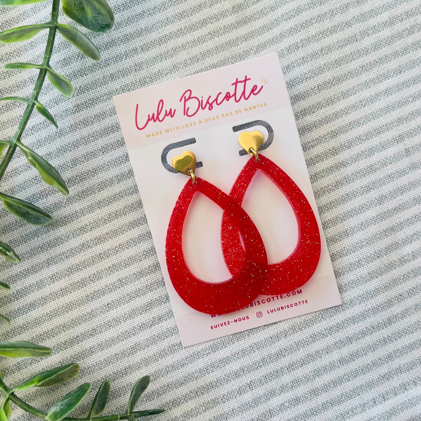 Boucles d'Oreilles ELISA - Grenadine