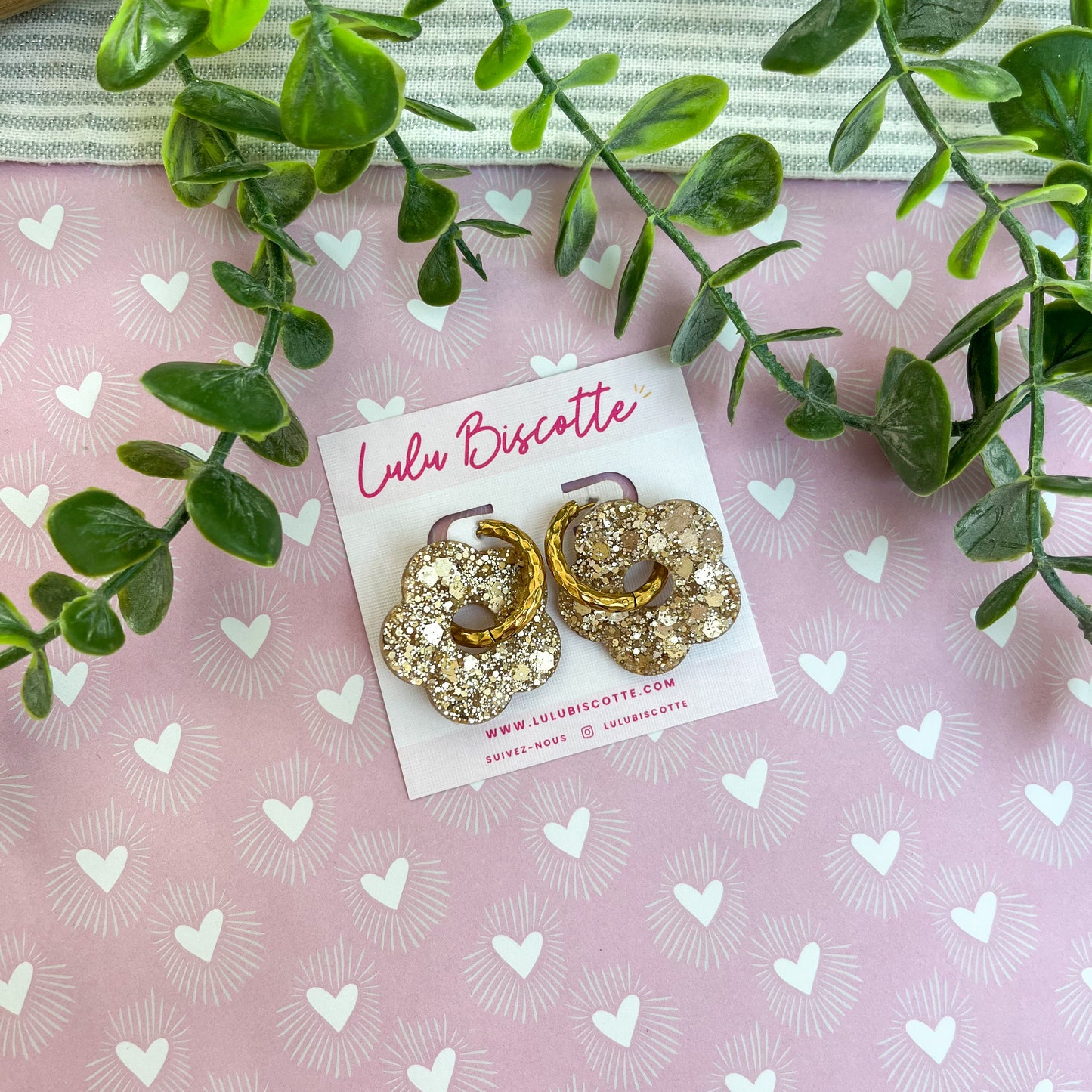 Créoles Maxi CHLOE - Champagne