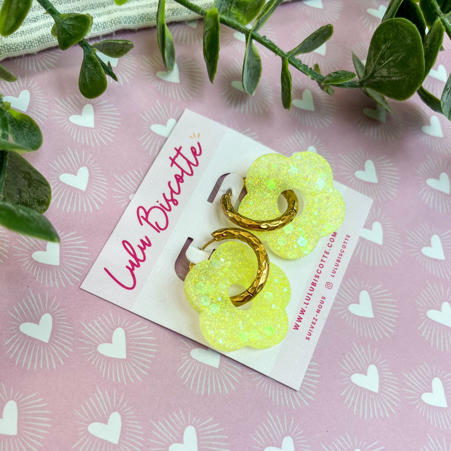 Créoles Maxi CHLOE - Citron