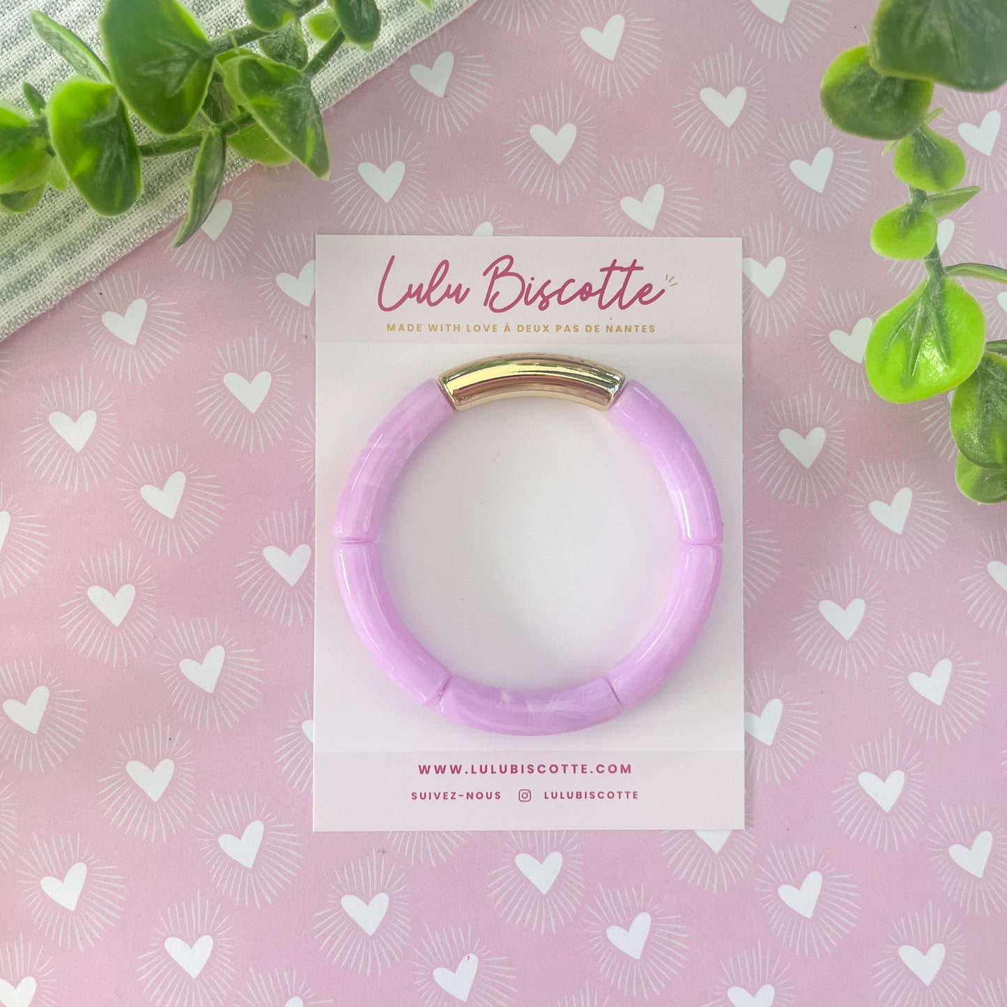 Bracelet JEANNE - Lilas marbré