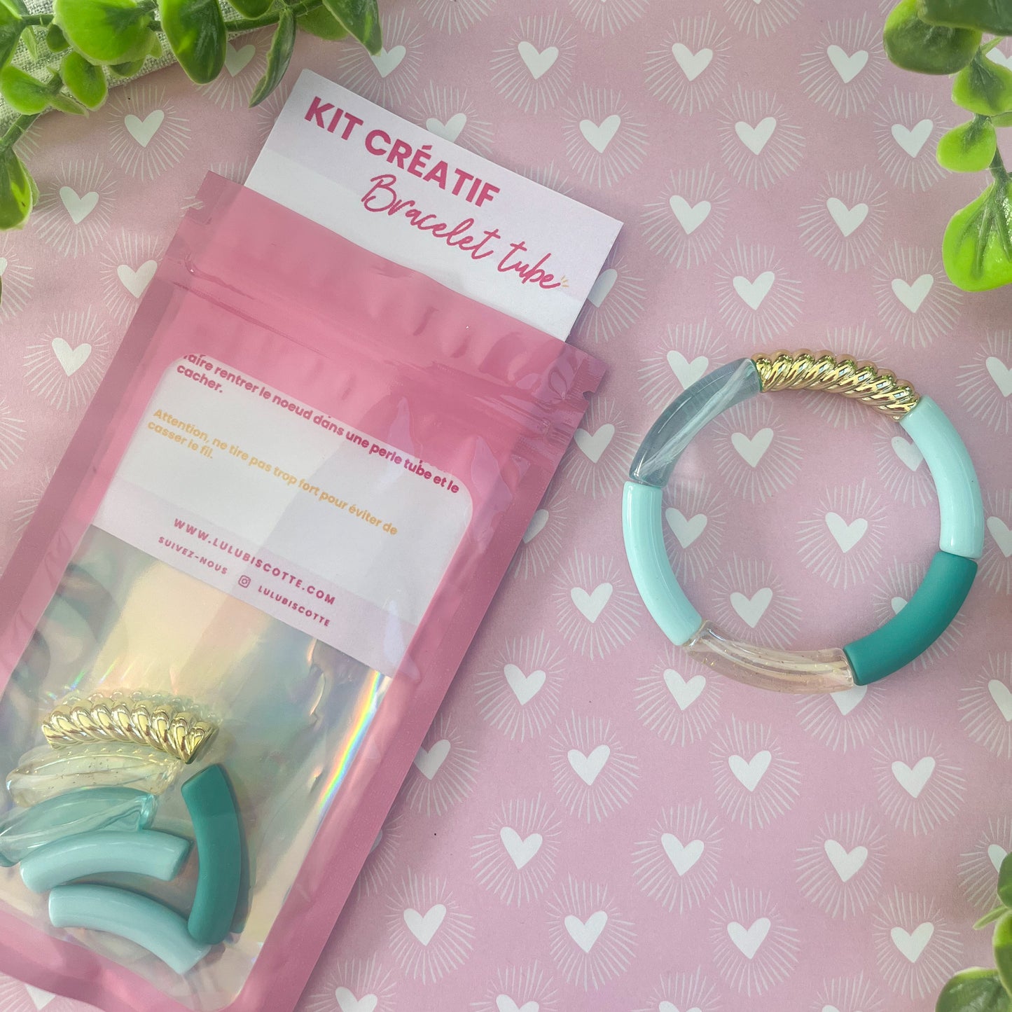 Kit créatif Bracelet tubes - Bleu