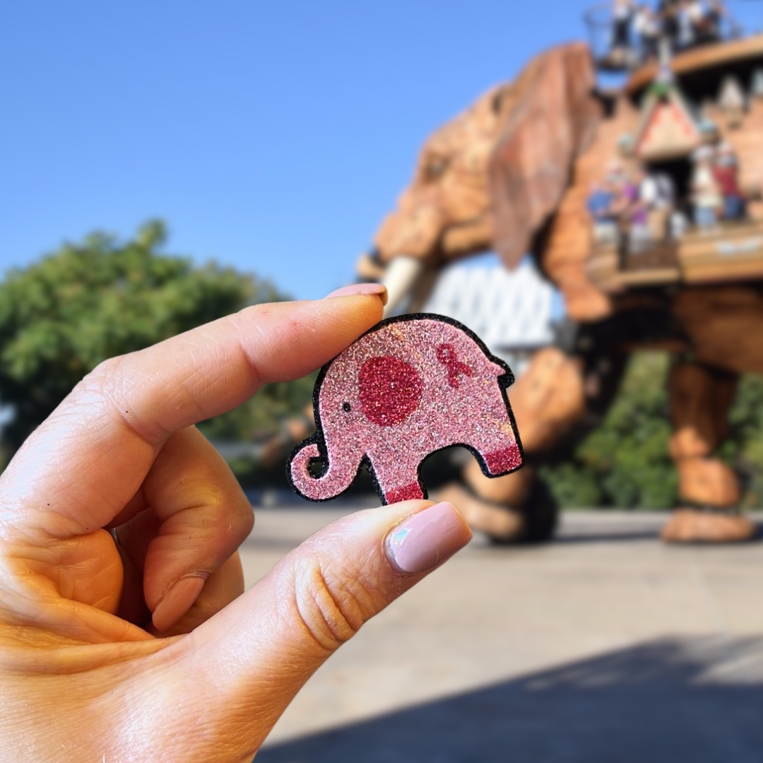 Broche pailletée "ELMER" - Rose
