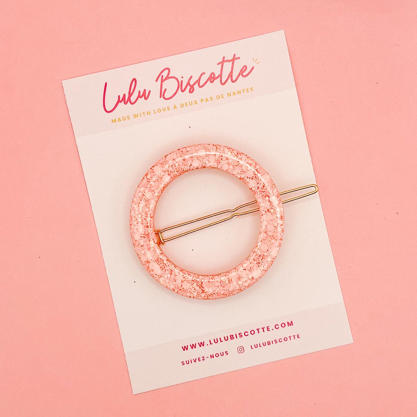 Barrette ronde ALMA - Bubblegum
