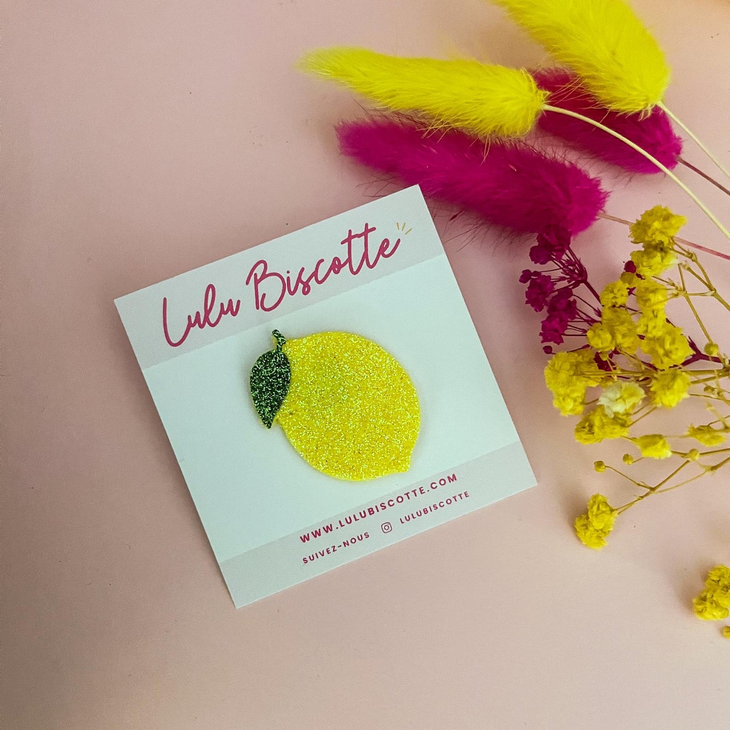 Pin's pailleté CITRON