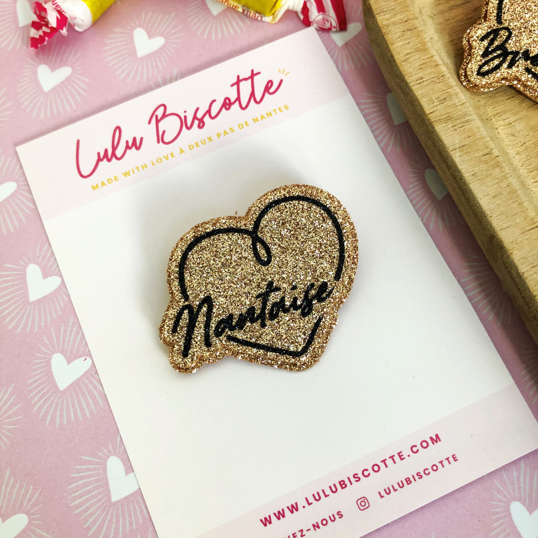 Broche pailletée "NANTAISE"