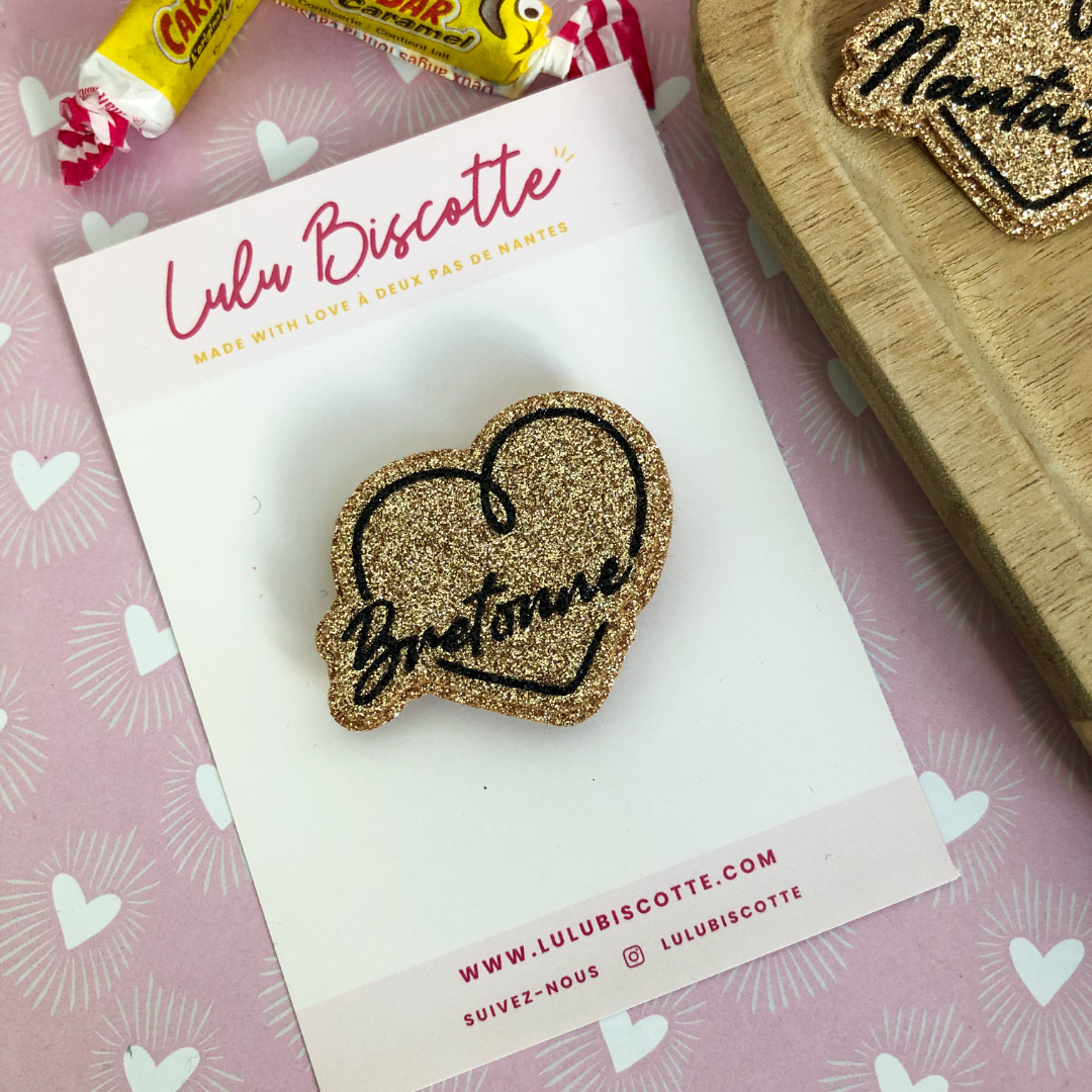 Broche pailletée "BRETONNE"