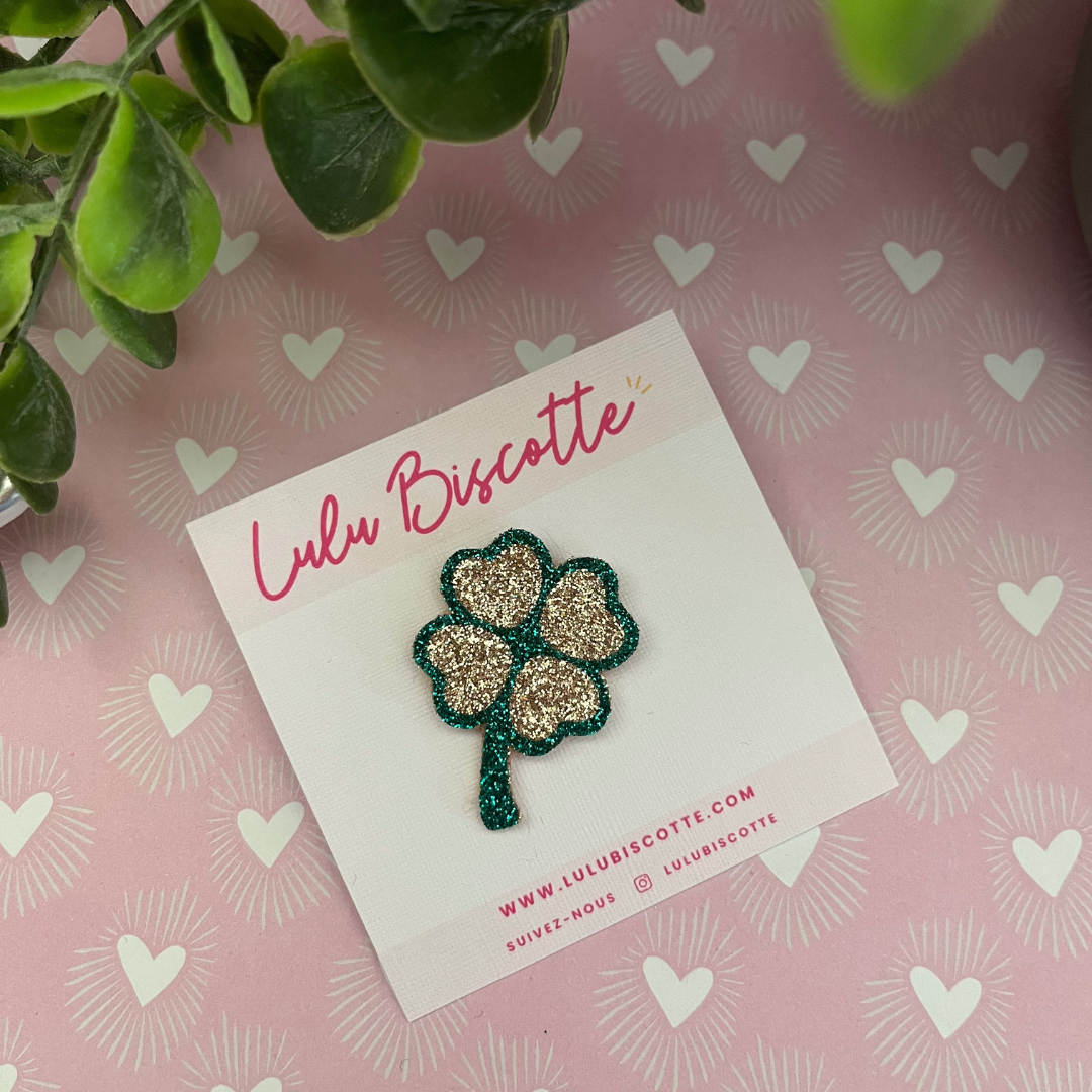 Pin's pailleté TREFLE