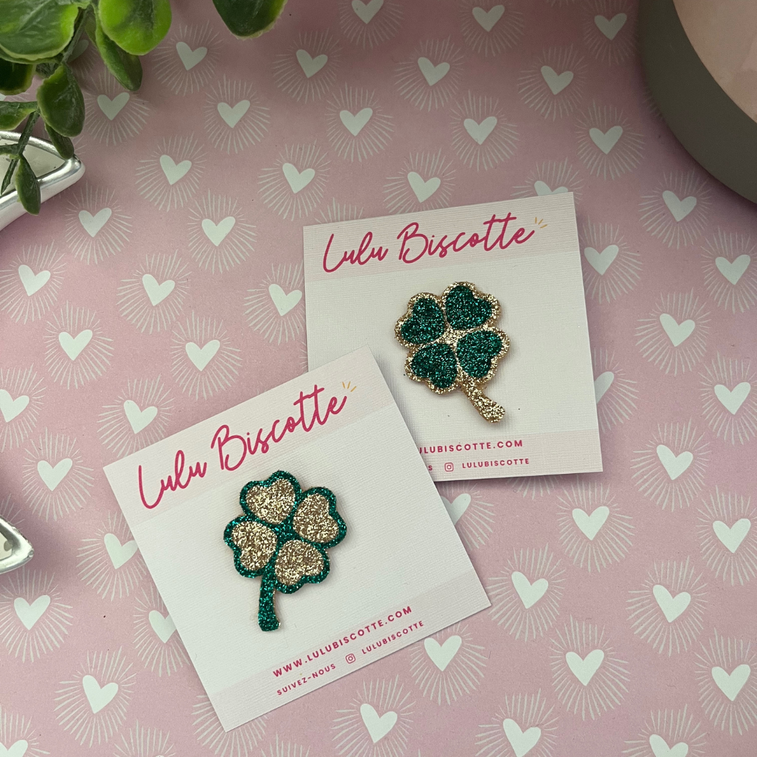 Pin's pailleté TREFLE