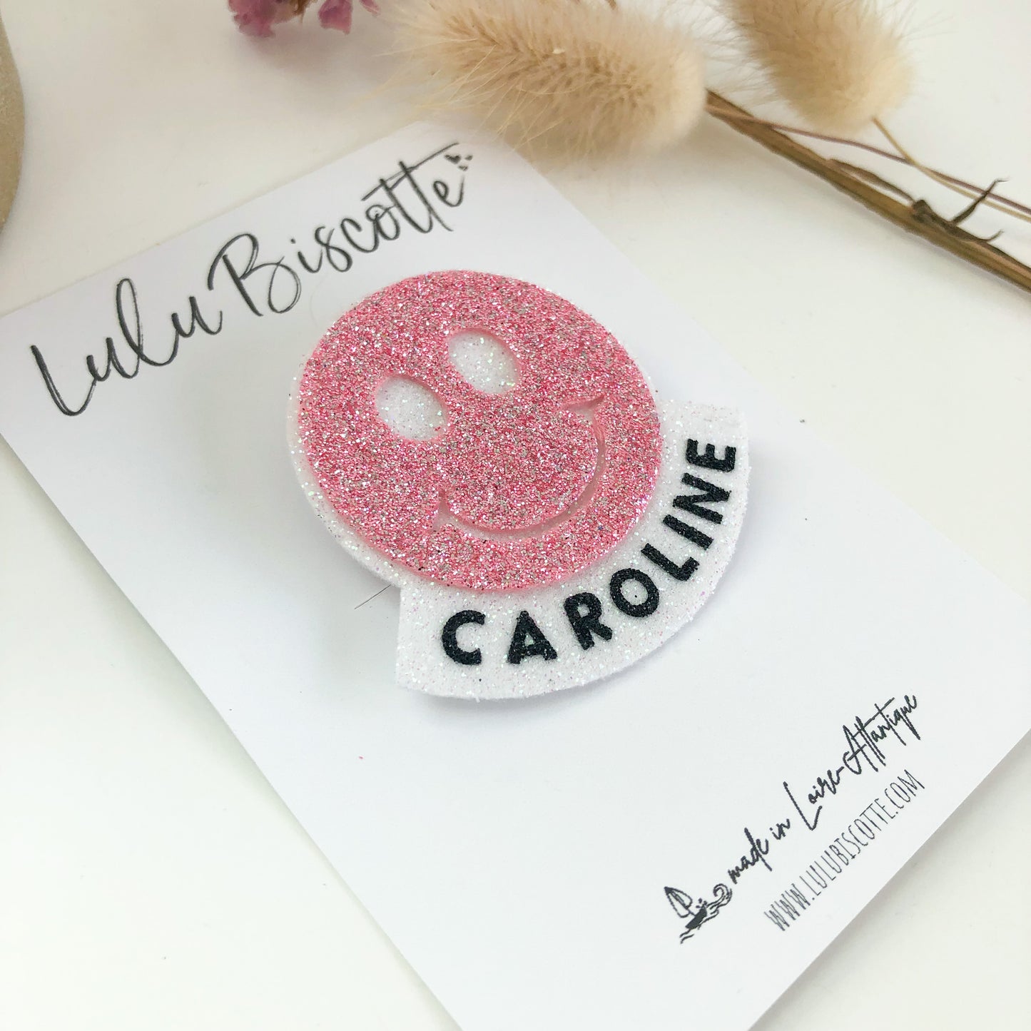 ☆ PERSONNALISABLE ☆ Broche pailletée "Joey"