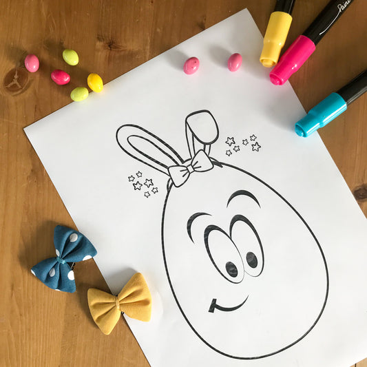 COLORIAGE : Le lapin de Pâques