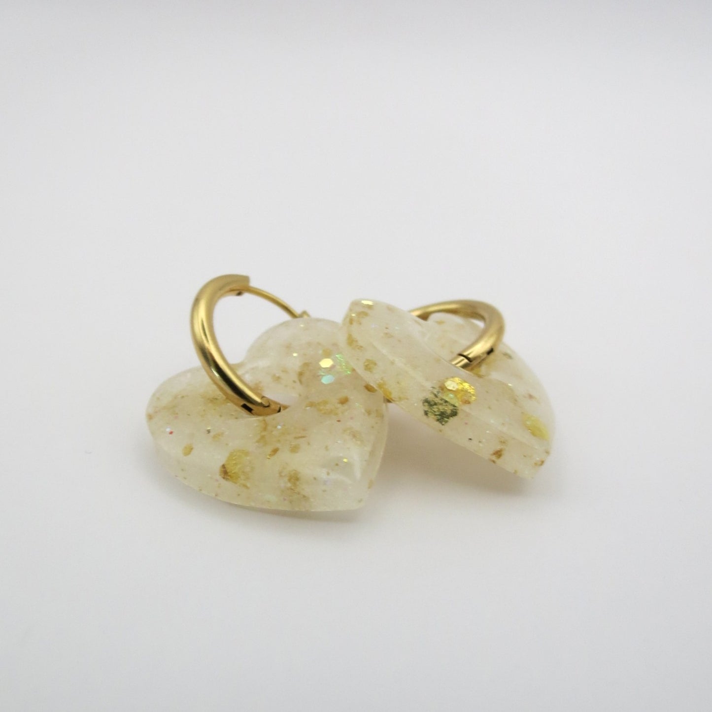 Créoles IDYLLE - Blanc Holo/Doré