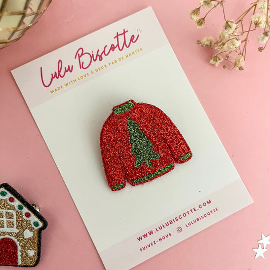 Broche pailletée "MICHEL"