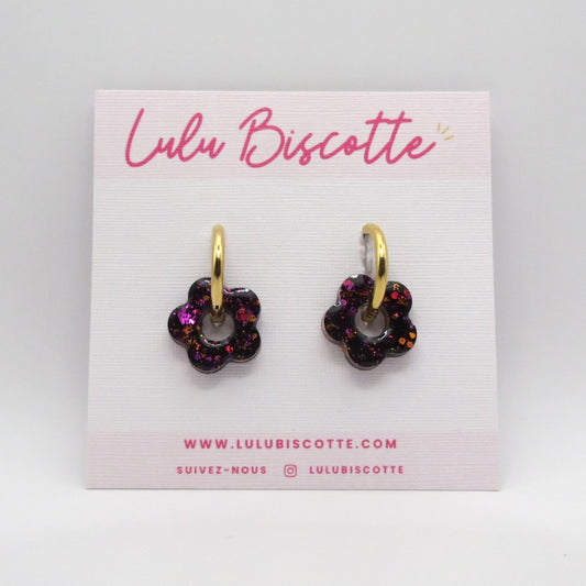 Créoles mini fleurs CHLOÉ - Salem