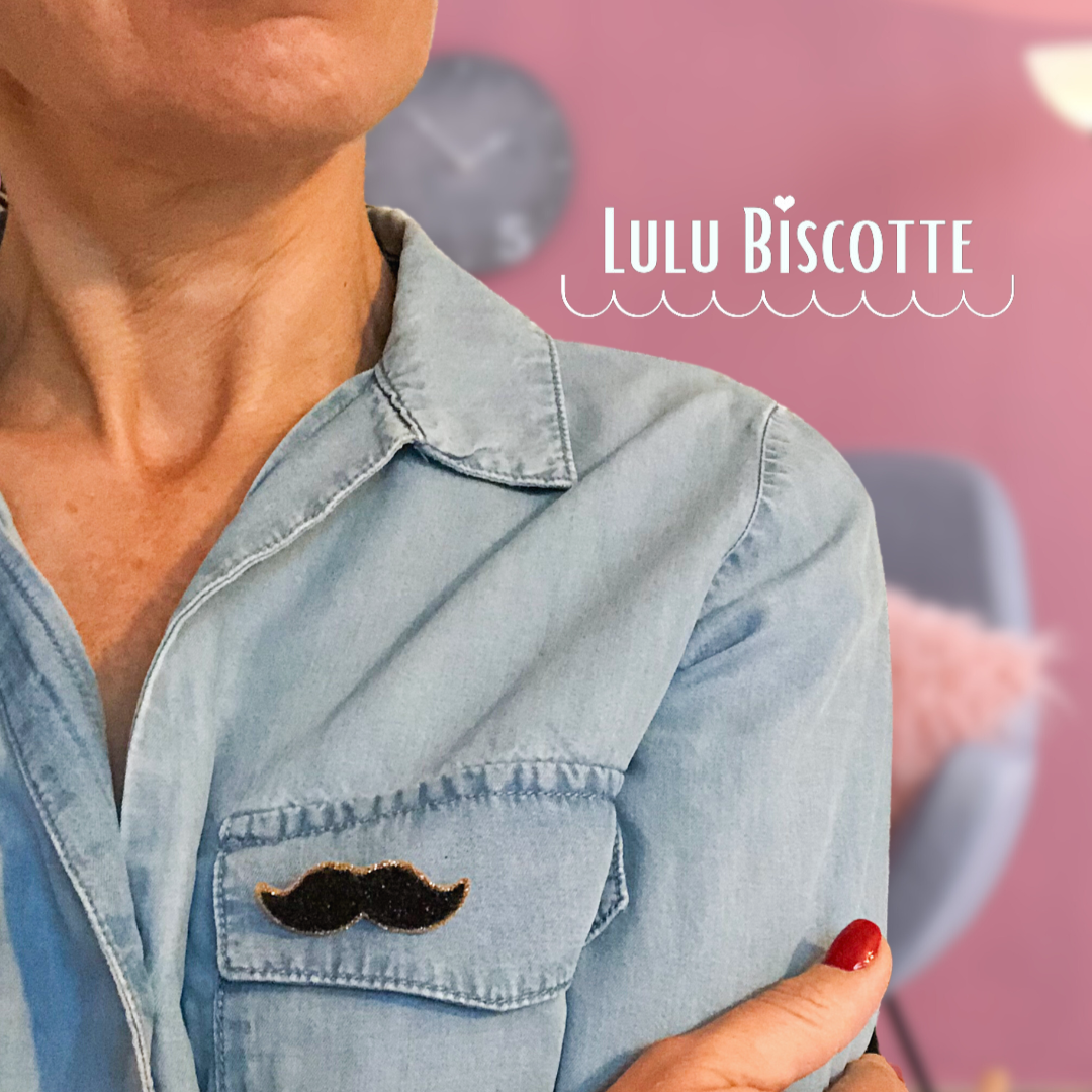 Broche pailletée "OLIV'"