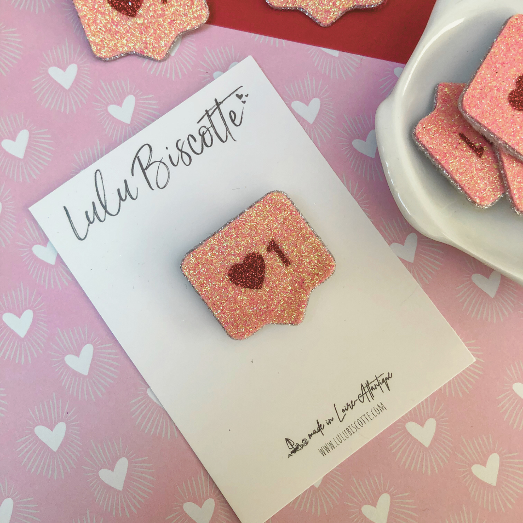 Broche pailletée "LIKE"