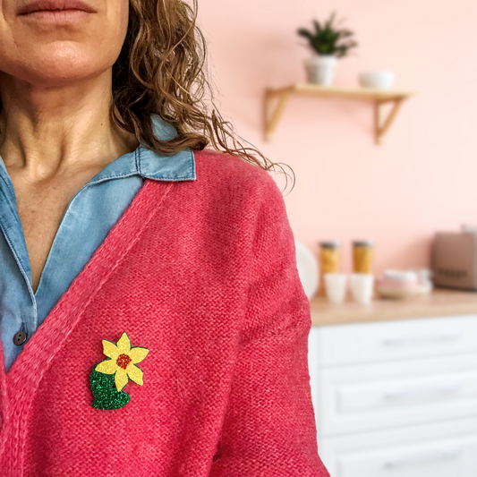 Broche pailletée "BERTILLE"