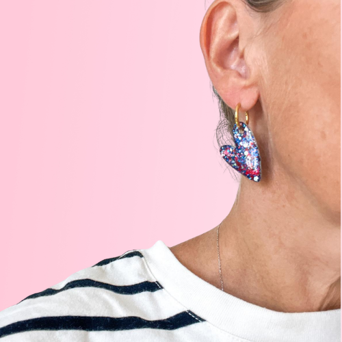Pampilles MADO Paillettes - Bleu/Rouge/Argent (Copie)