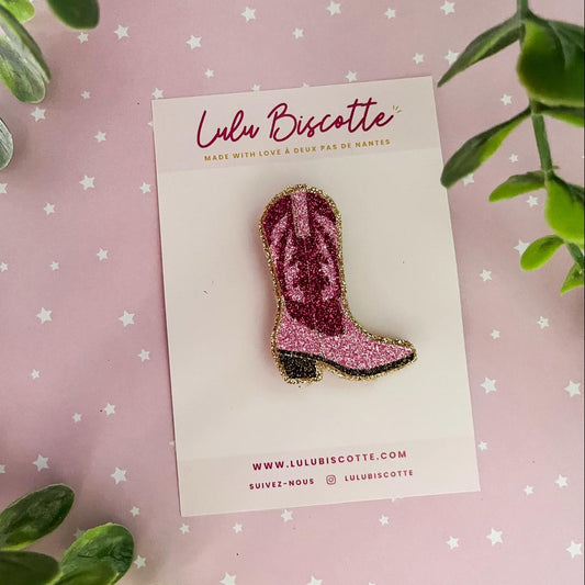 Broche pailletée Santiags "TAYLOR"