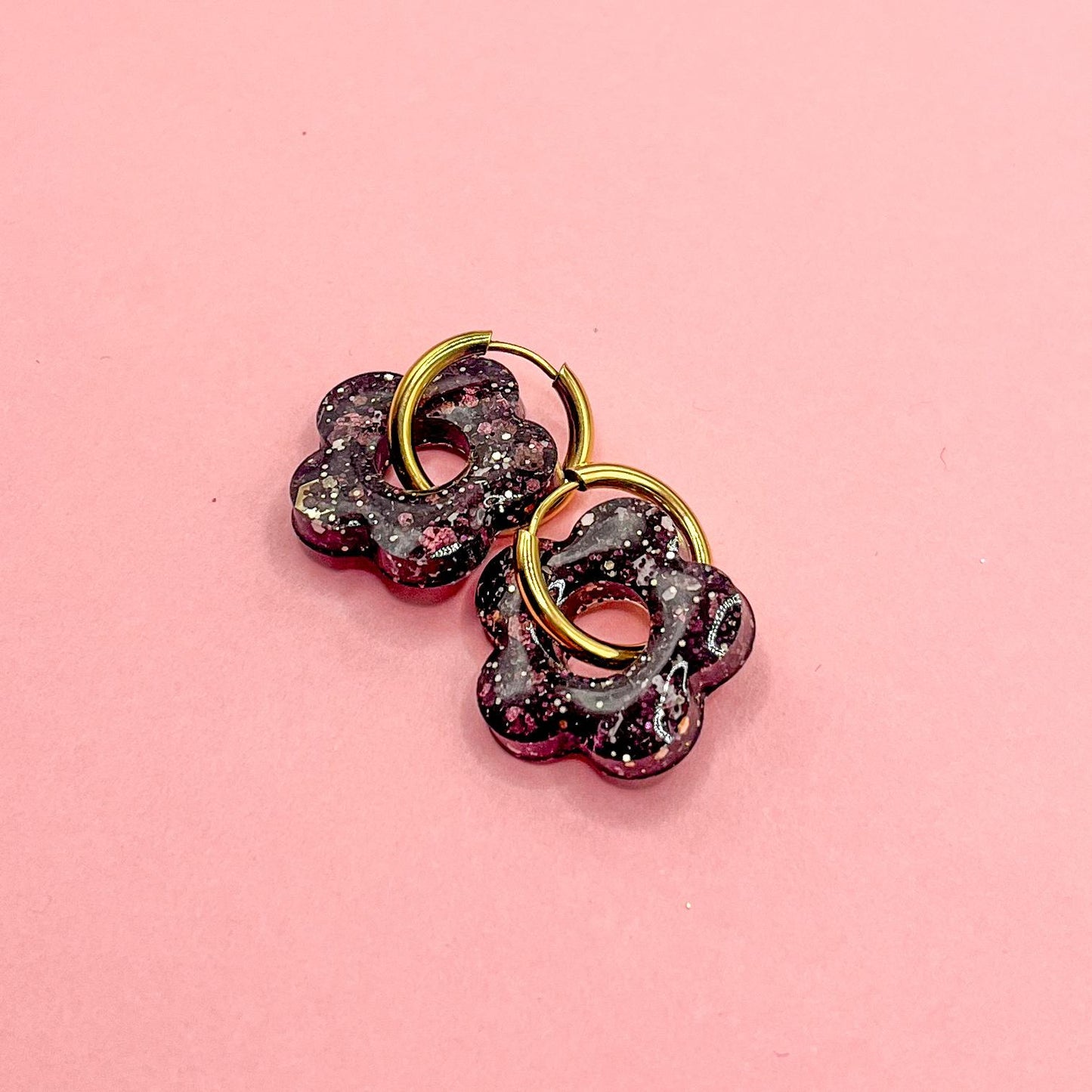 Créoles CHLOE - Grenat/Or