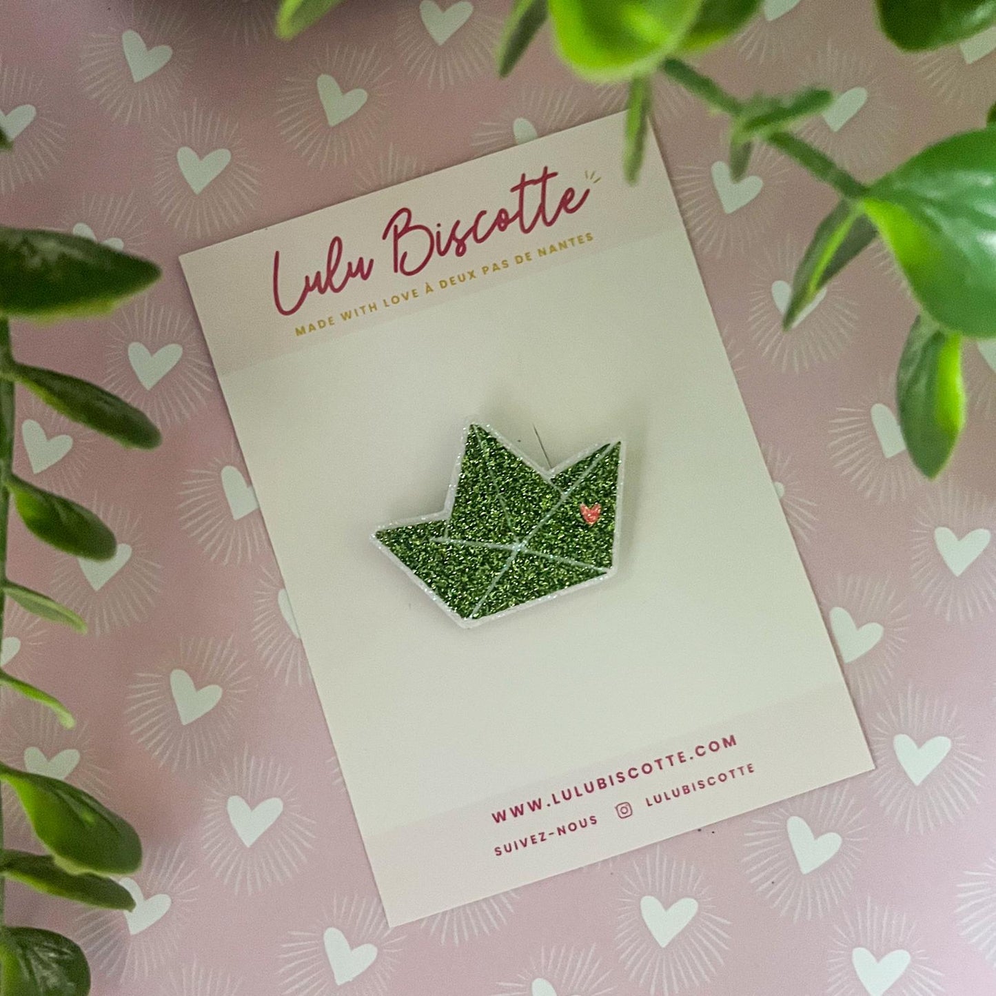 Broche pailletée Bateau "ARTUR"