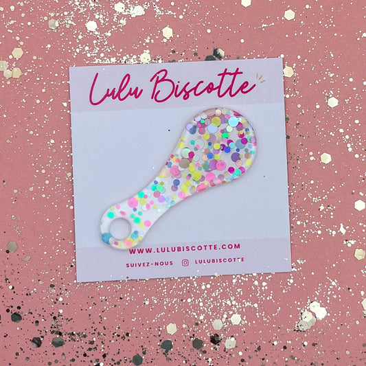 Jeton de caddie - Confettis multicolores