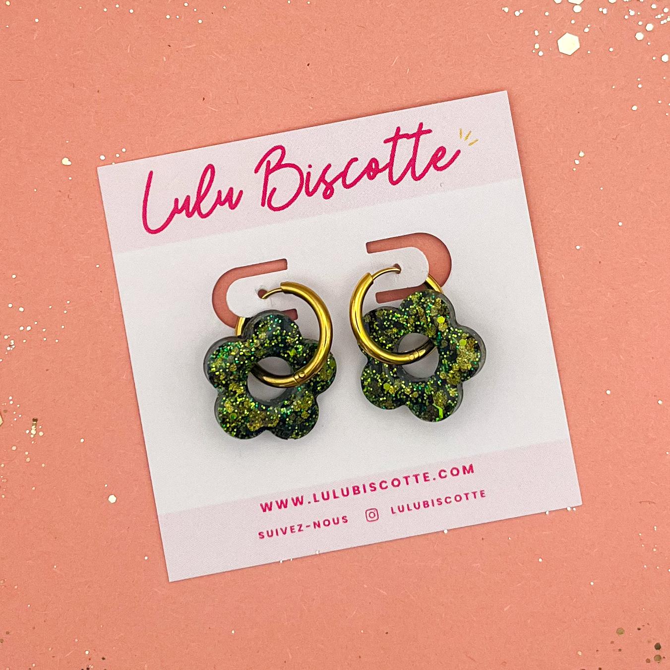 Créoles CHLOE - Vert XMAS