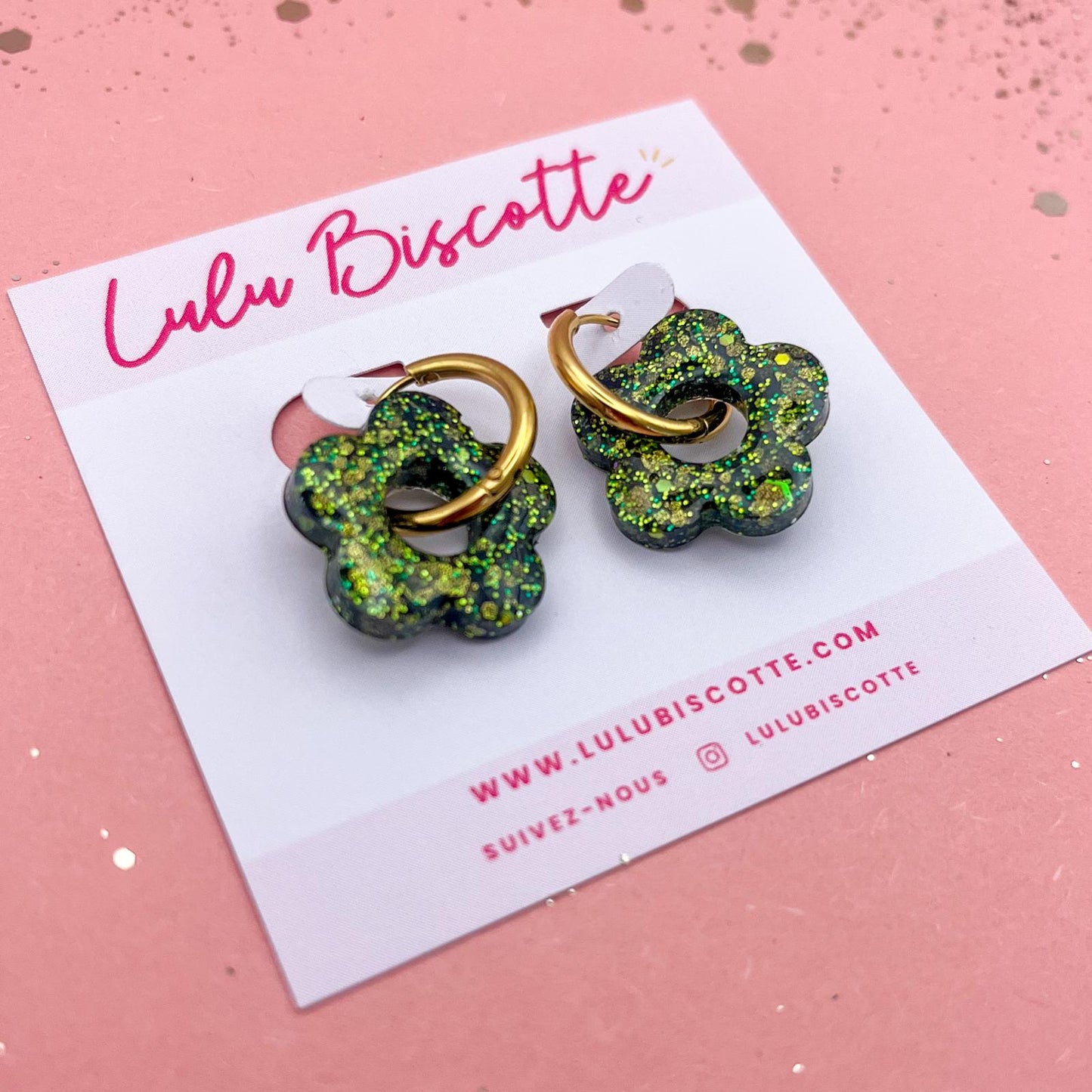 Créoles CHLOE - Vert XMAS