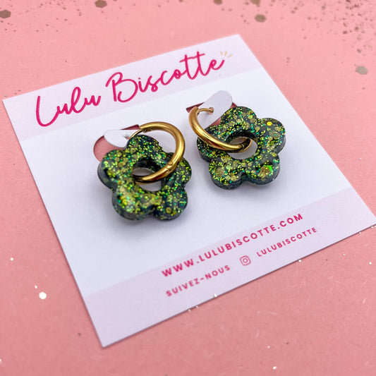 Créoles CHLOE - Vert XMAS