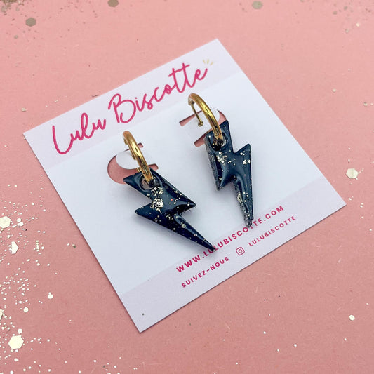 Créoles LUZ - Noir/Or