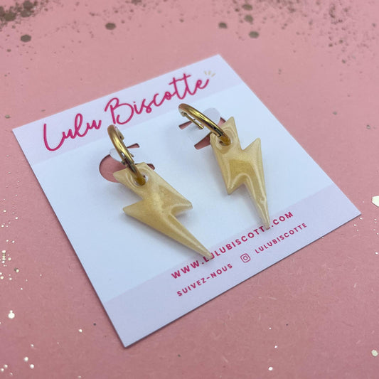 Créoles LUZ - Doré nacré