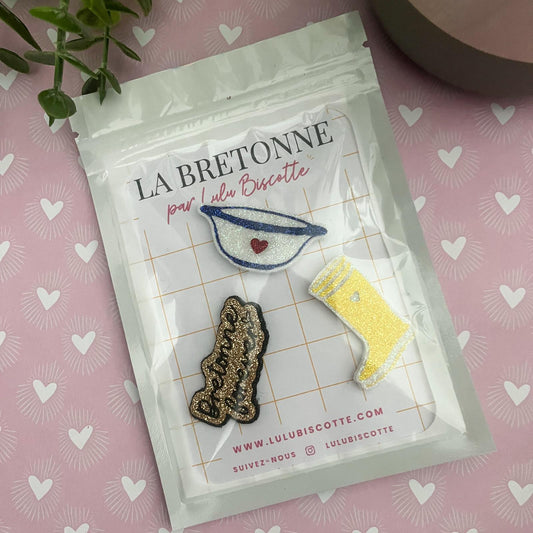Trio de pin's "LA BRETONNE"