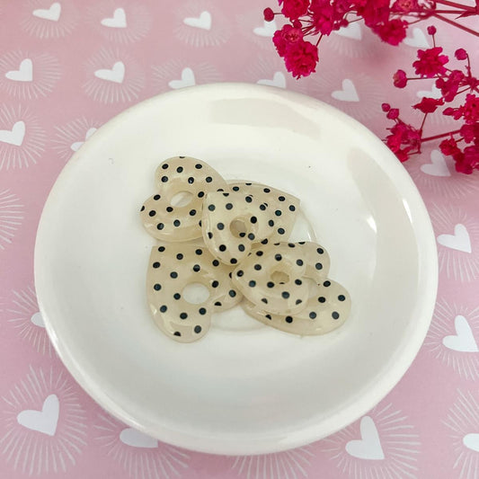 Pampilles IDYLE à pois - Ivoire/Noir