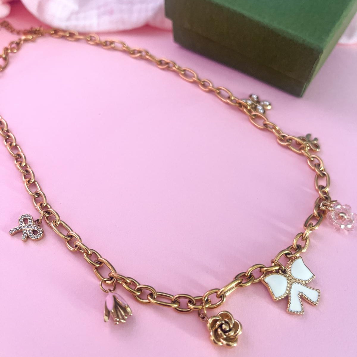 Collier à Breloques en acier inoxydable - NOEUD