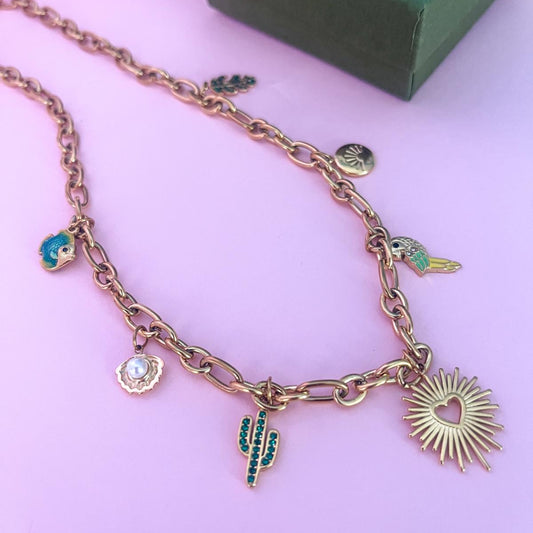 Collier à Breloques en acier inoxydable - SOLEIL