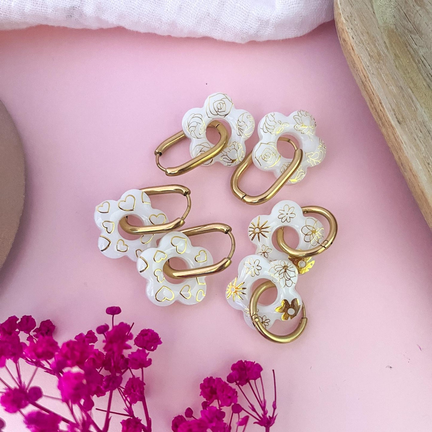 Pampilles CHLOE Wedding - Blanc/Doré