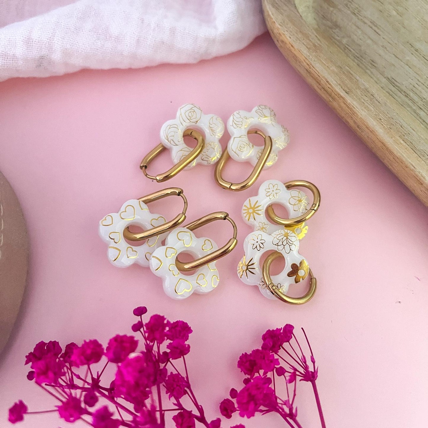 Pampilles CHLOE Wedding - Blanc/Doré