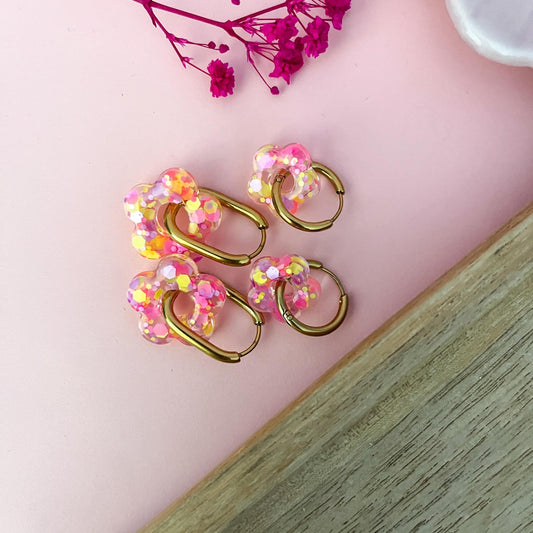 Pampilles CHLOE Confettis - Rose/Jaune/Parme