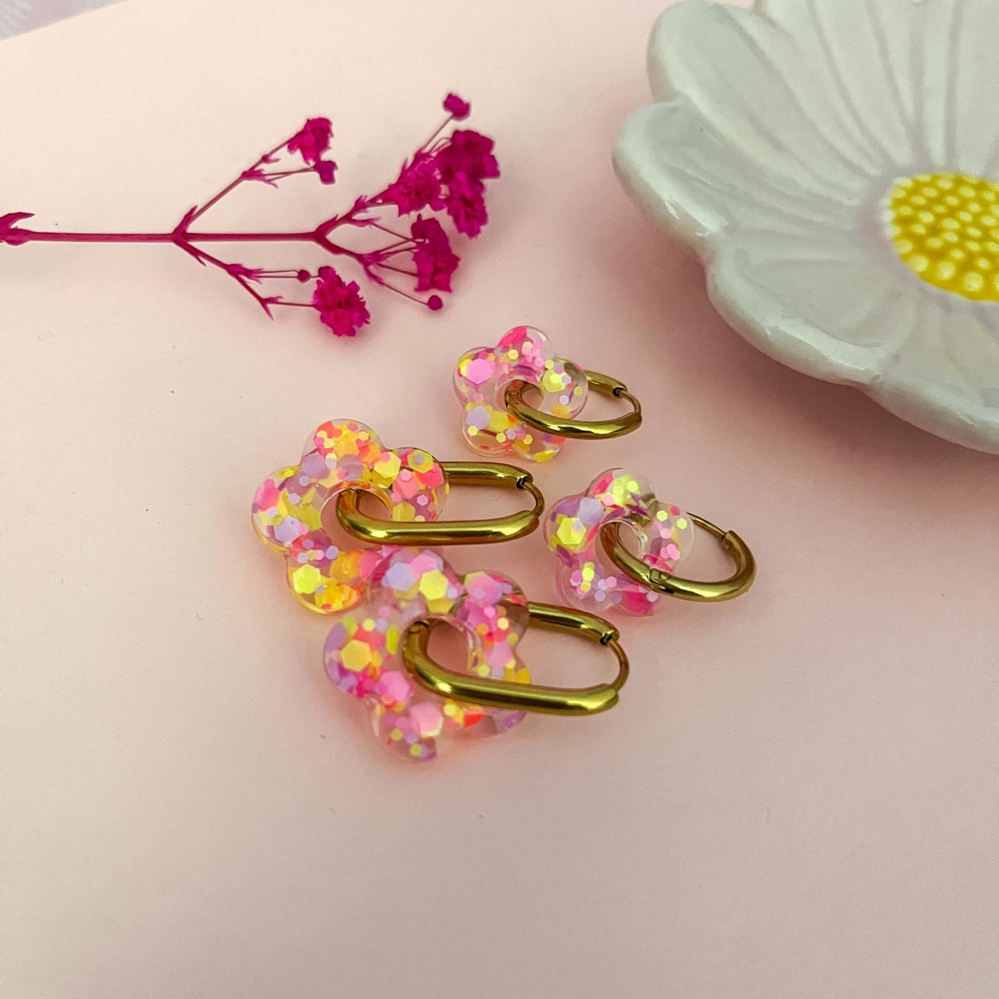 Pampilles CHLOE Confettis - Rose/Jaune/Parme