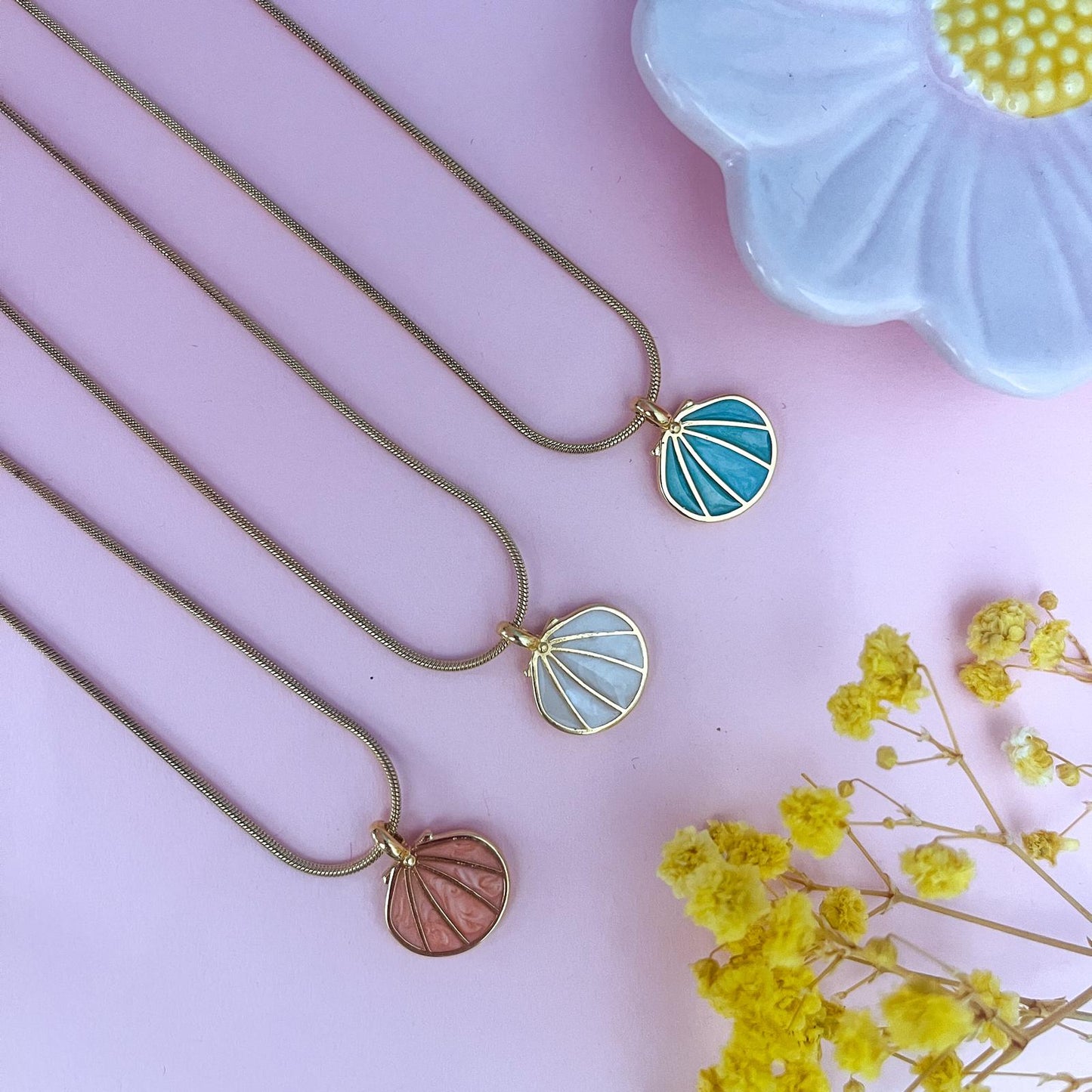 Collier SHELLY - vert nacré