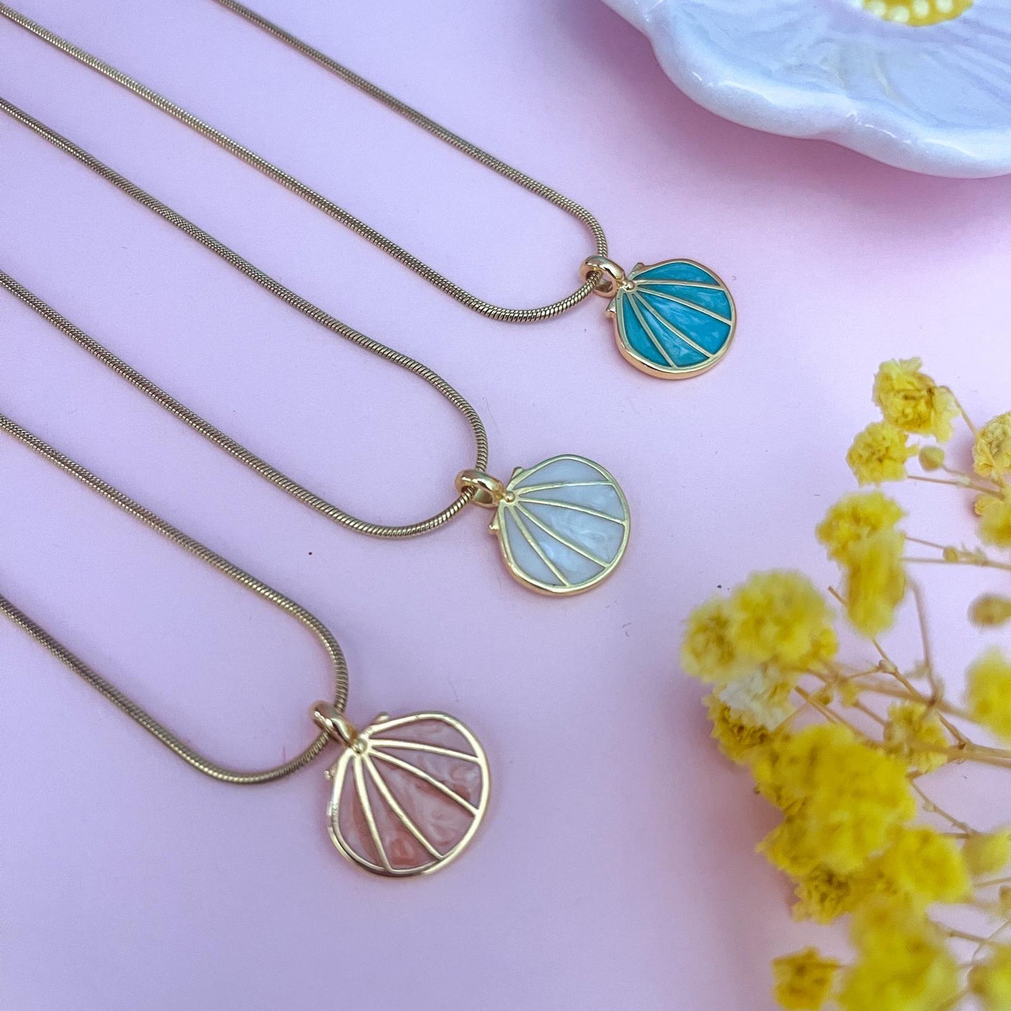 Collier SHELLY - vert nacré
