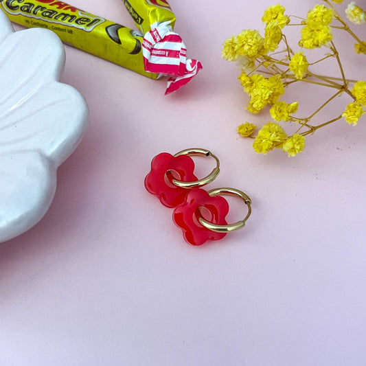 Créoles mini CHLOE - Rouge