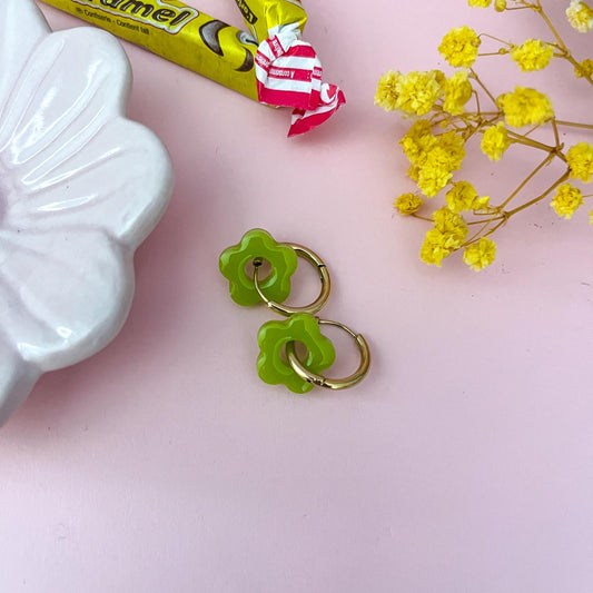 Créoles mini CHLOE - Wasabi